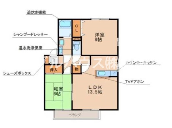 ラ・オランジェＡ棟の物件間取画像